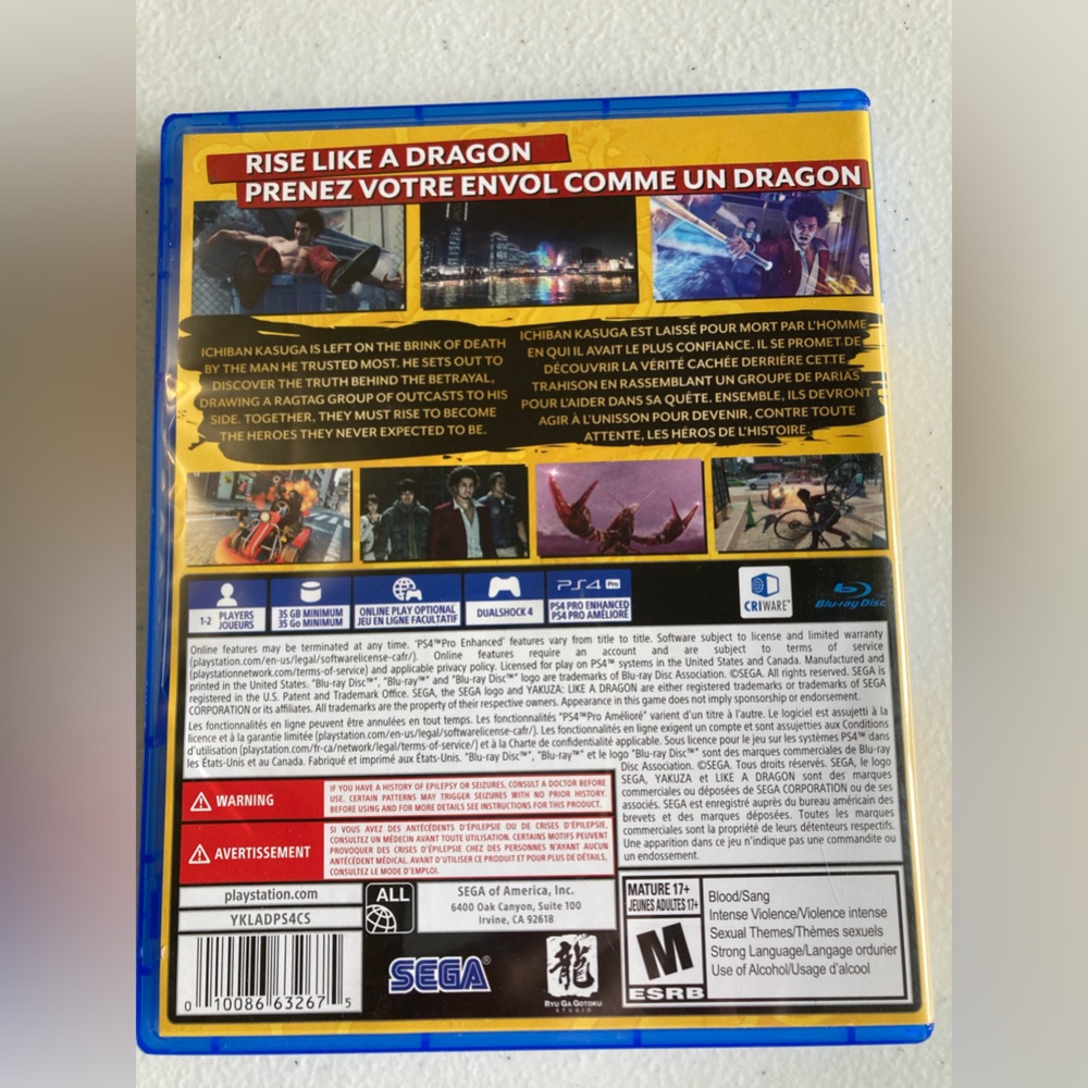 PS4 Yakuza Like a Dragon game - Picture 2 of 2